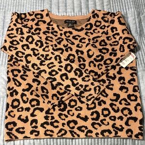 NWT Rachel Zoe Leopard Print Sweater